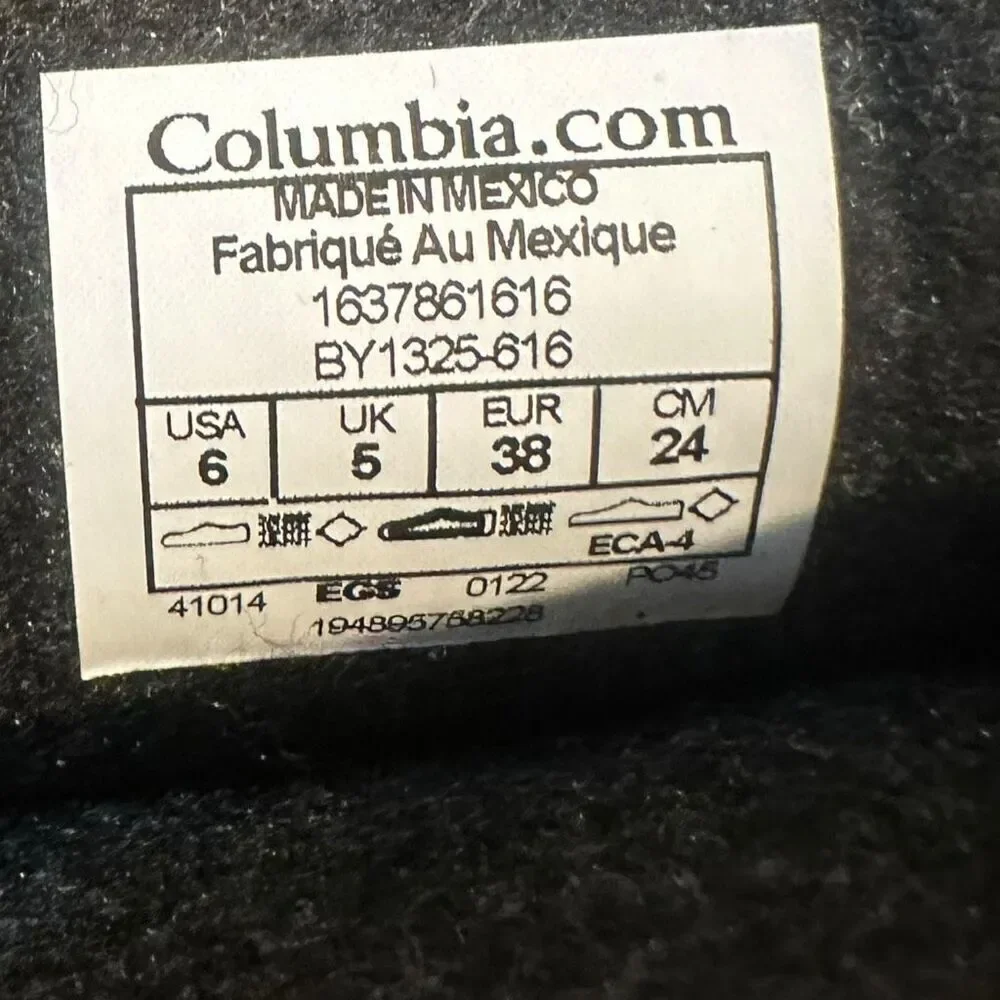 Columbia Powderbug Insulated Snow Winter Forty Print Boot −40°F Size 6 (EU 38) N